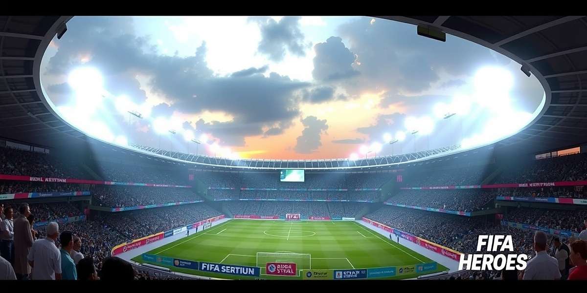 Indian FIFA Heroes recreation of Jawaharlal Nehru Stadium in Kochi with fans and Indian FIFA Heroes watermark