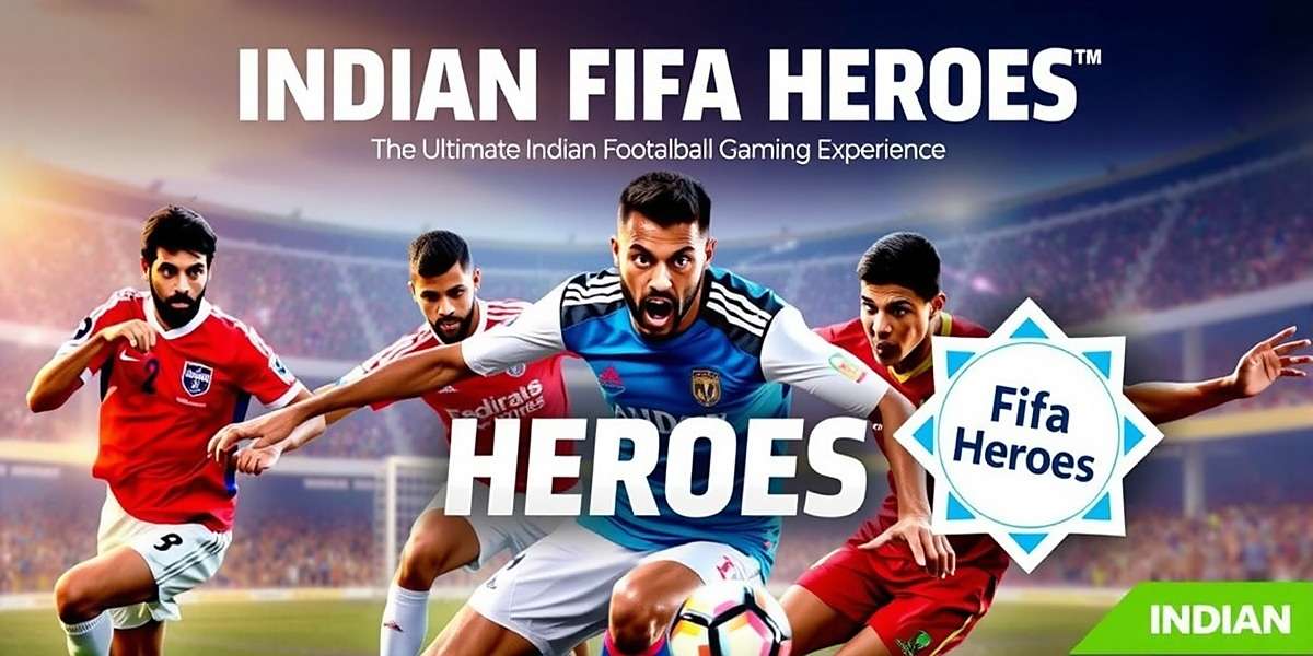 Indian FIFA Heroes game cover featuring Indian football stars in action with Indian FIFA Heroes watermark